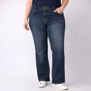 Lane Bryant Bootcut Jeans Womens 16 Petite Tighter Tummy Stretch Dark Wash